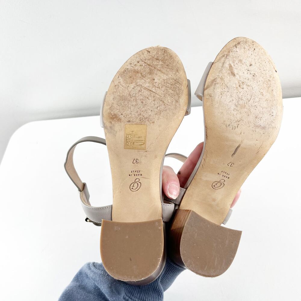 M. Gemi Gray and Tan Sandals - Picture 3 of 7